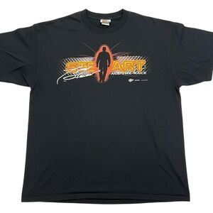 Vintage NASCAR Tony Stewart Winners Circle Face the Race Black T-Shirt XXL